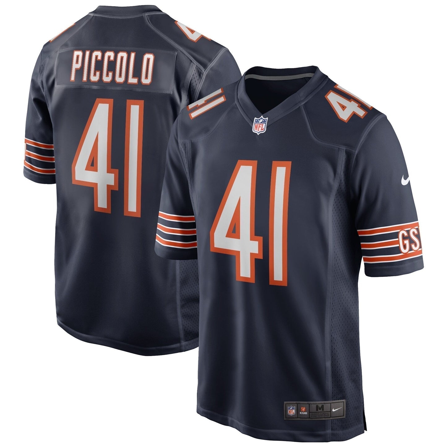 Brian Piccolo Chicago Bears Game Retired   Jersey - Navy