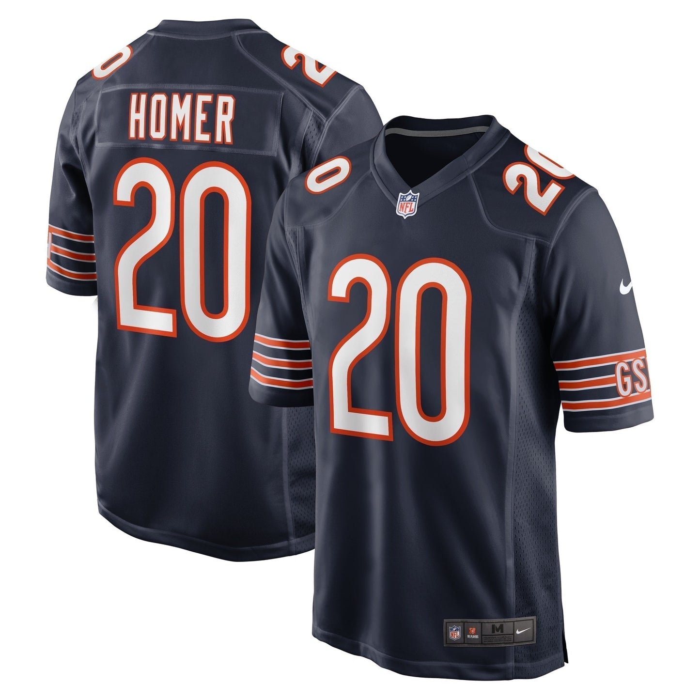Travis Homer Chicago Bears  Game   Jersey - Navy