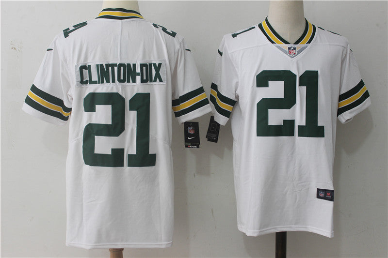 Men's Green Bay Packers Ha Ha Clinton-Dix White Game Jersey