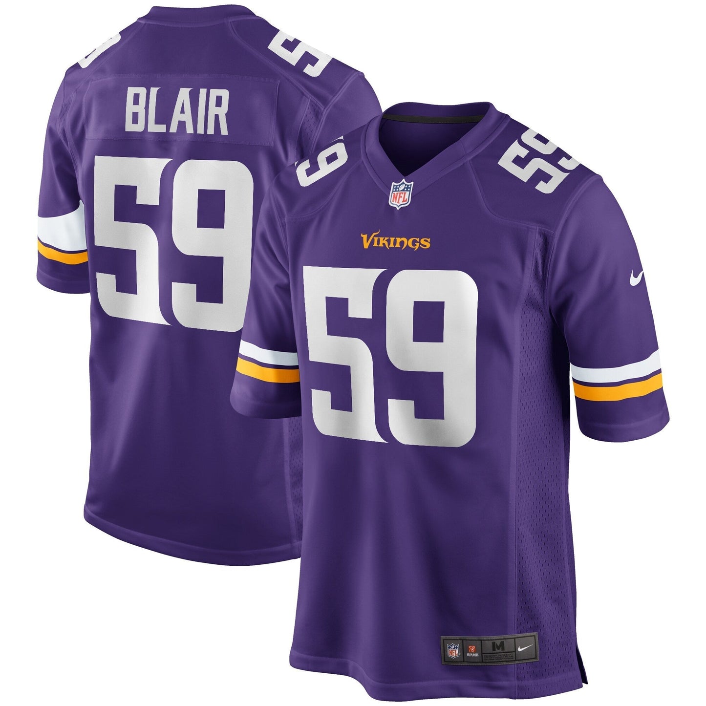 Matt Blair Minnesota Vikings  Game Retired   Jersey - Purple