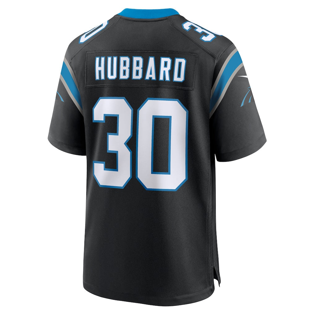 C.Panthers #30 Chuba Hubbard Black Team Game Jersey