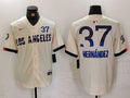 Men's Los Angeles Dodgers Teoscar Hernandez Cream 2024 City Connect Limited Player Jersey