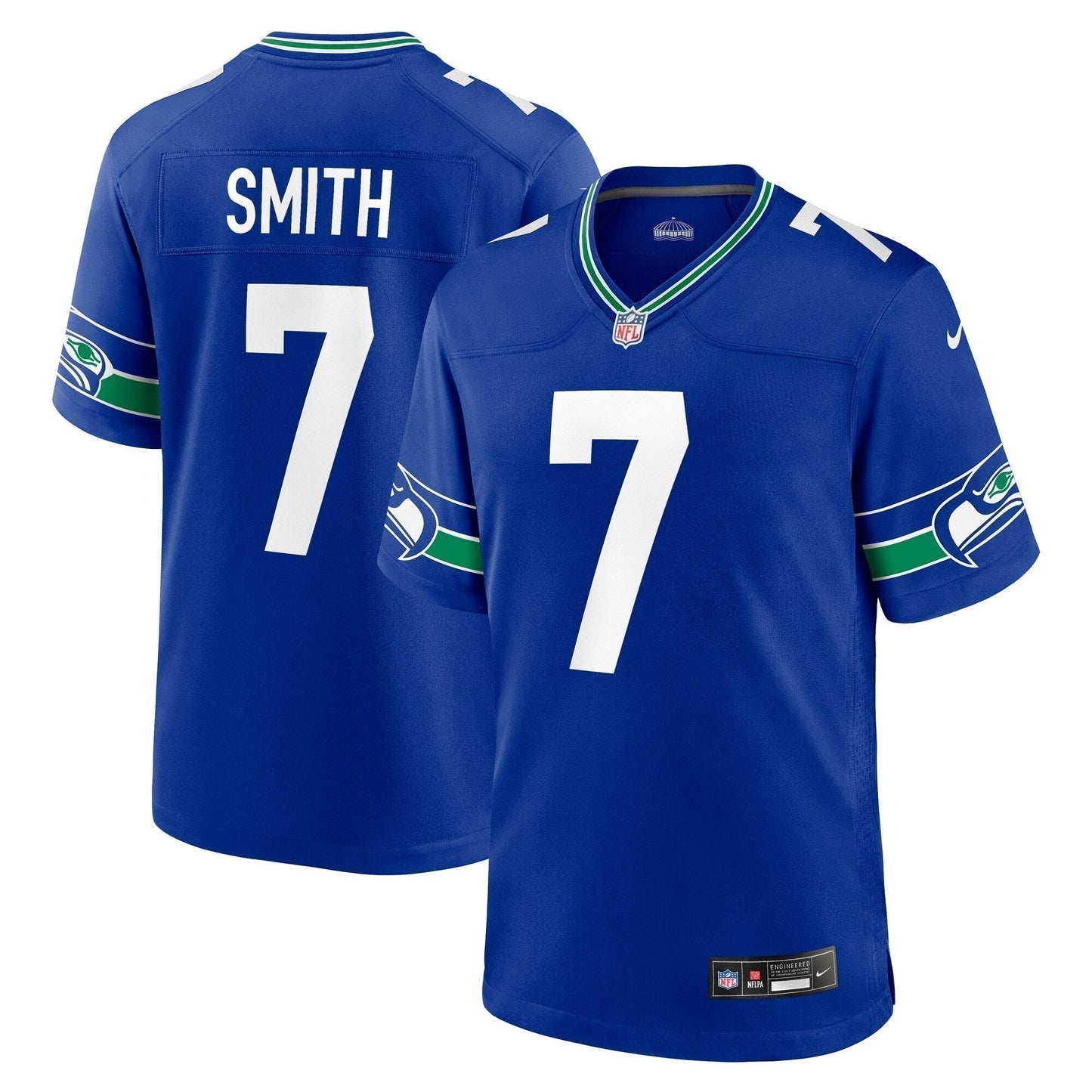 Geno Smith Seattle Seahawks  Throwback   Game Jersey - Royal