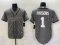 Men's Green Bay Packers Micah Parsons #1 Grey Game Jersey