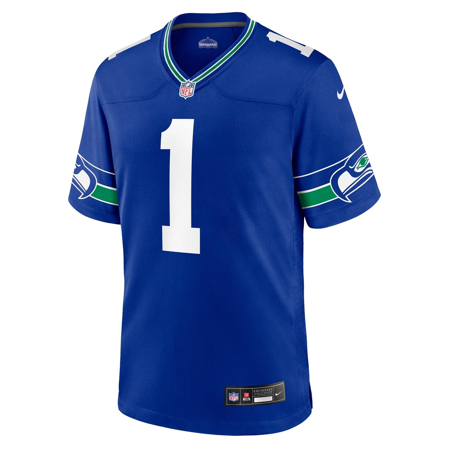 Warren Moon Seattle Seahawks  Throwback Retired   Game Jersey - Royal