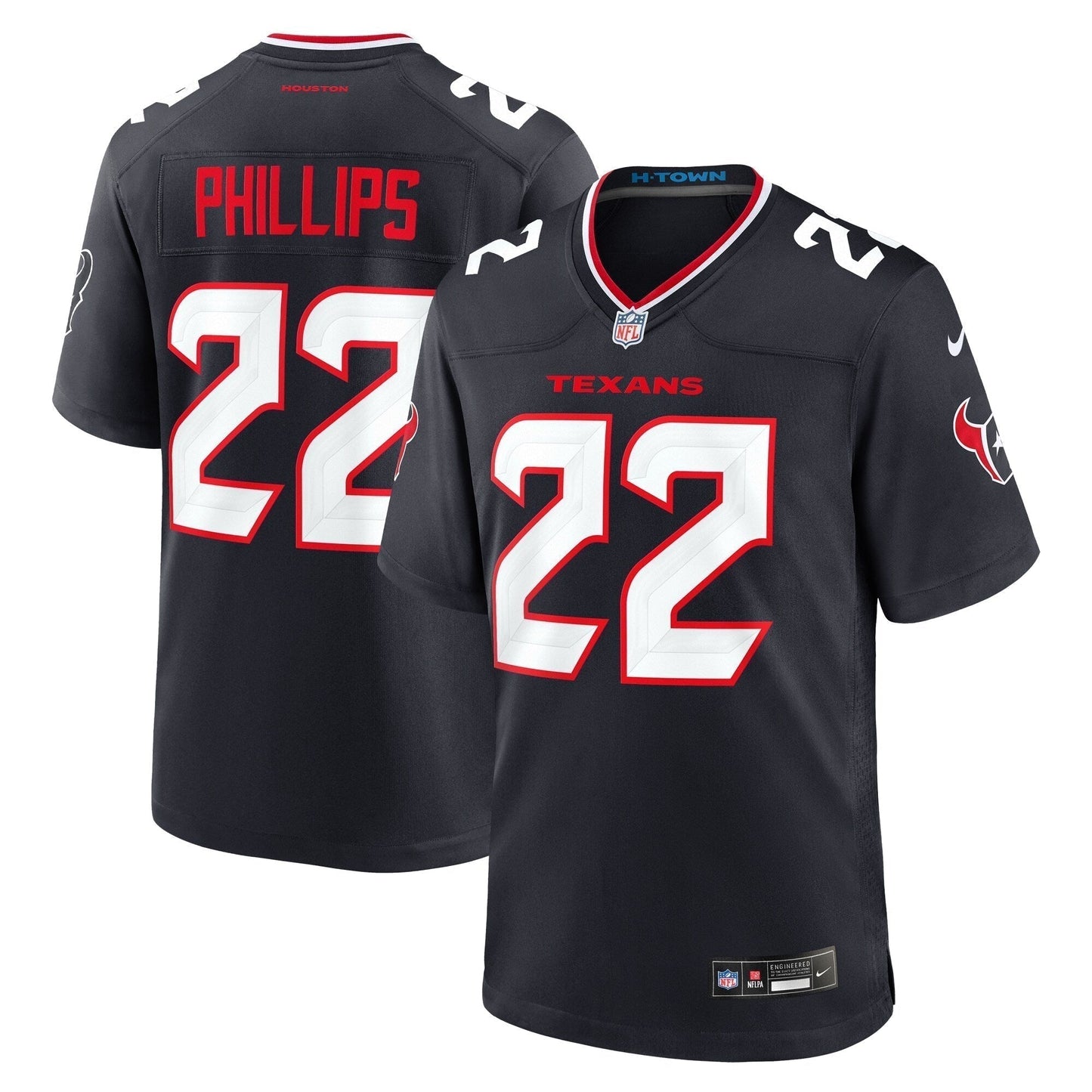 Jacob Phillips Houston Texans  Game Jersey -  Navy