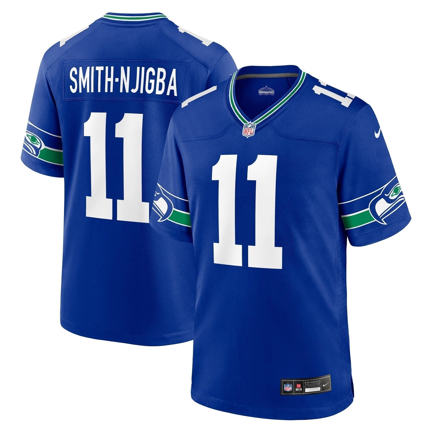 Jaxon Smith-Njigba Seattle Seahawks  Throwback   Game Jersey - Royal