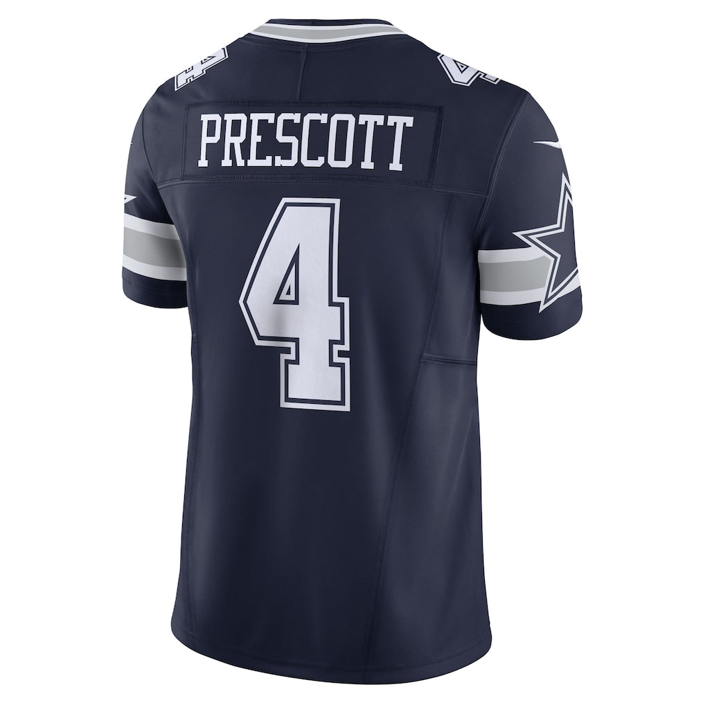 D.Cowboys #4 Dak Prescott Navy Vapor F.U.S.E. Limited Jersey