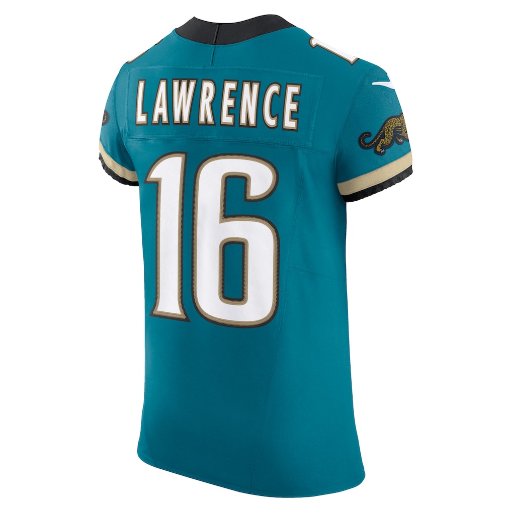 J.Jaguars #16 Trevor Lawrence Teal Prowler Throwback Vapor F.U.S.E. Elite Jersey