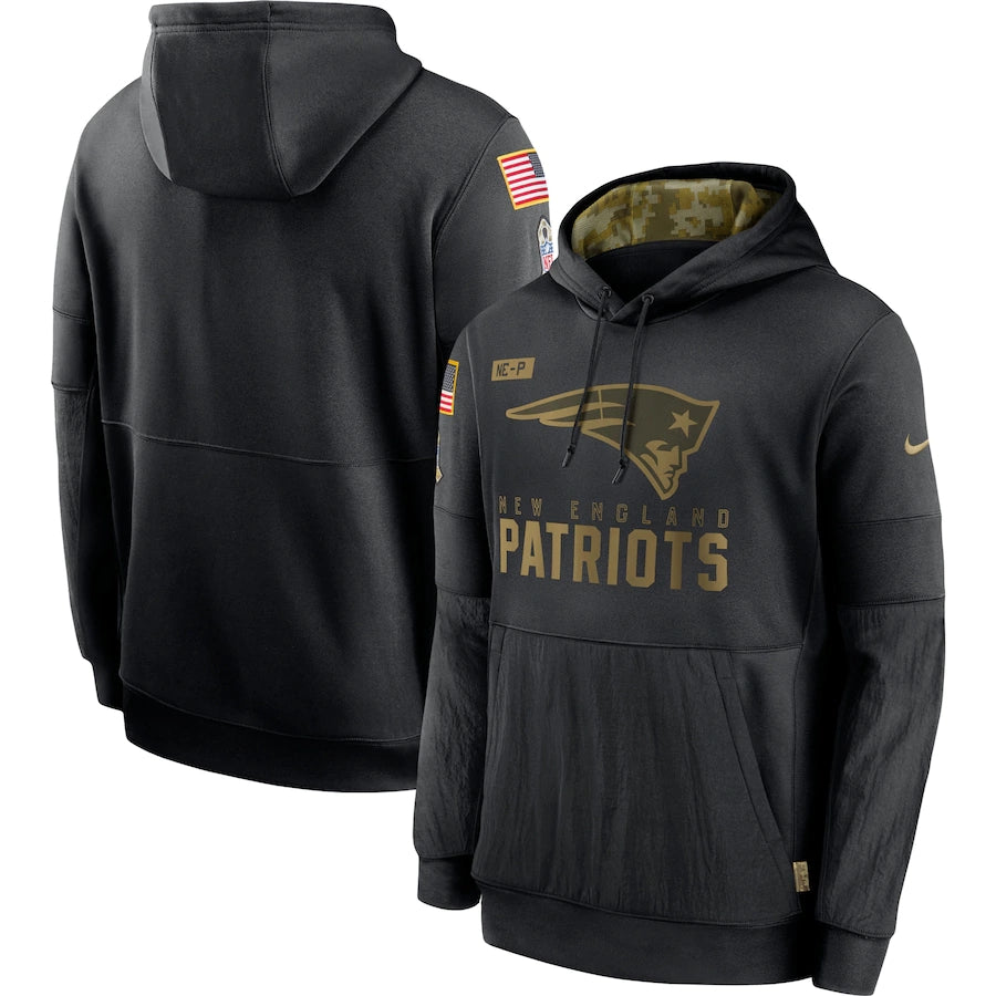 Men's New England Patriots 2020 Salute to Service Hoodie Black