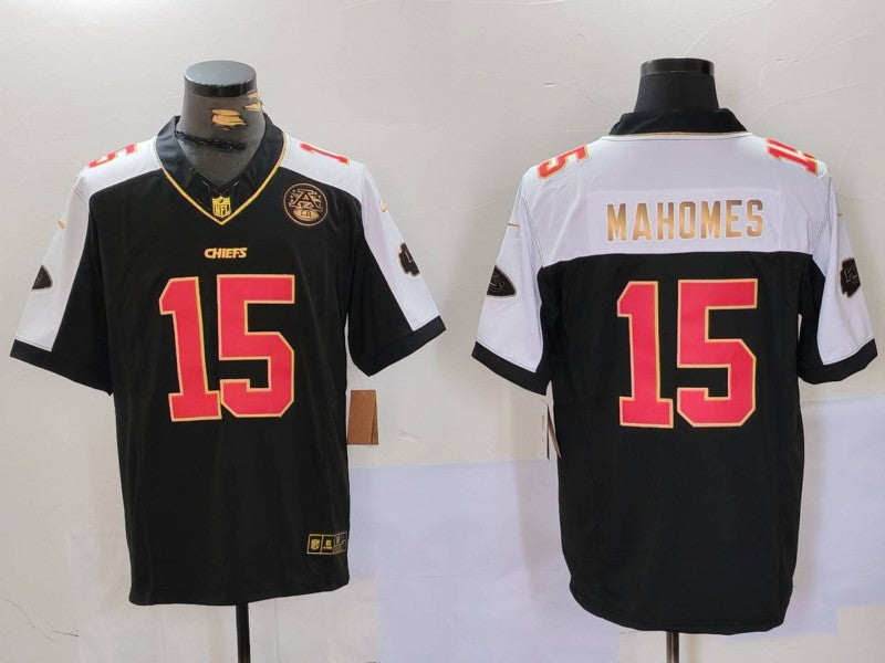 Men's Kansas City Chiefs Patrick Mahomes Black Vapor F.U.S.E. Limited Jersey