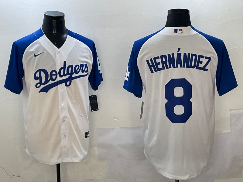 Men's Los Angeles Dodgers Enrique Hernandez White Game Player Jersey