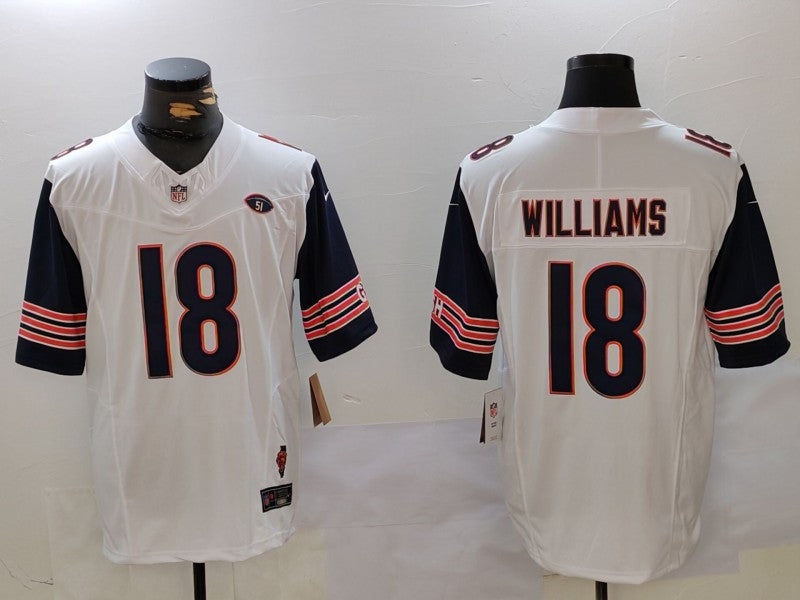 Men's Chicago Bears Caleb Williams White Player Game Jersey