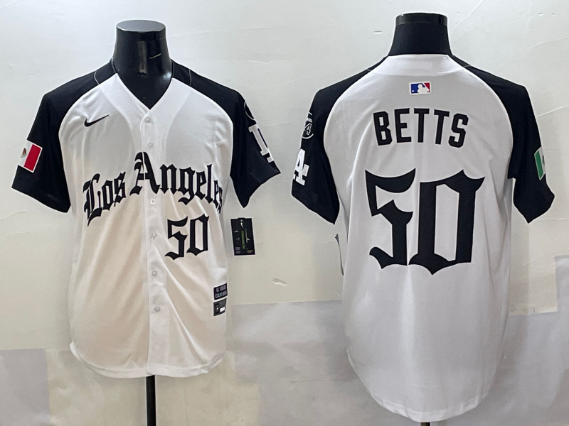 Men's Los Angeles Dodgers Mookie Betts White Game Jersey