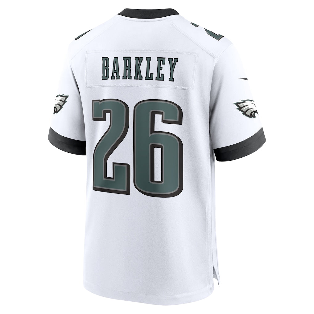 P.Eagles #26 Saquon Barkley White Game Jersey