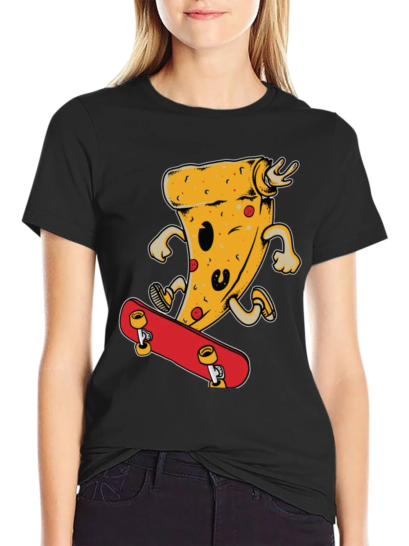 Pizza Skateboard T-Shirt - Fun & Stylish