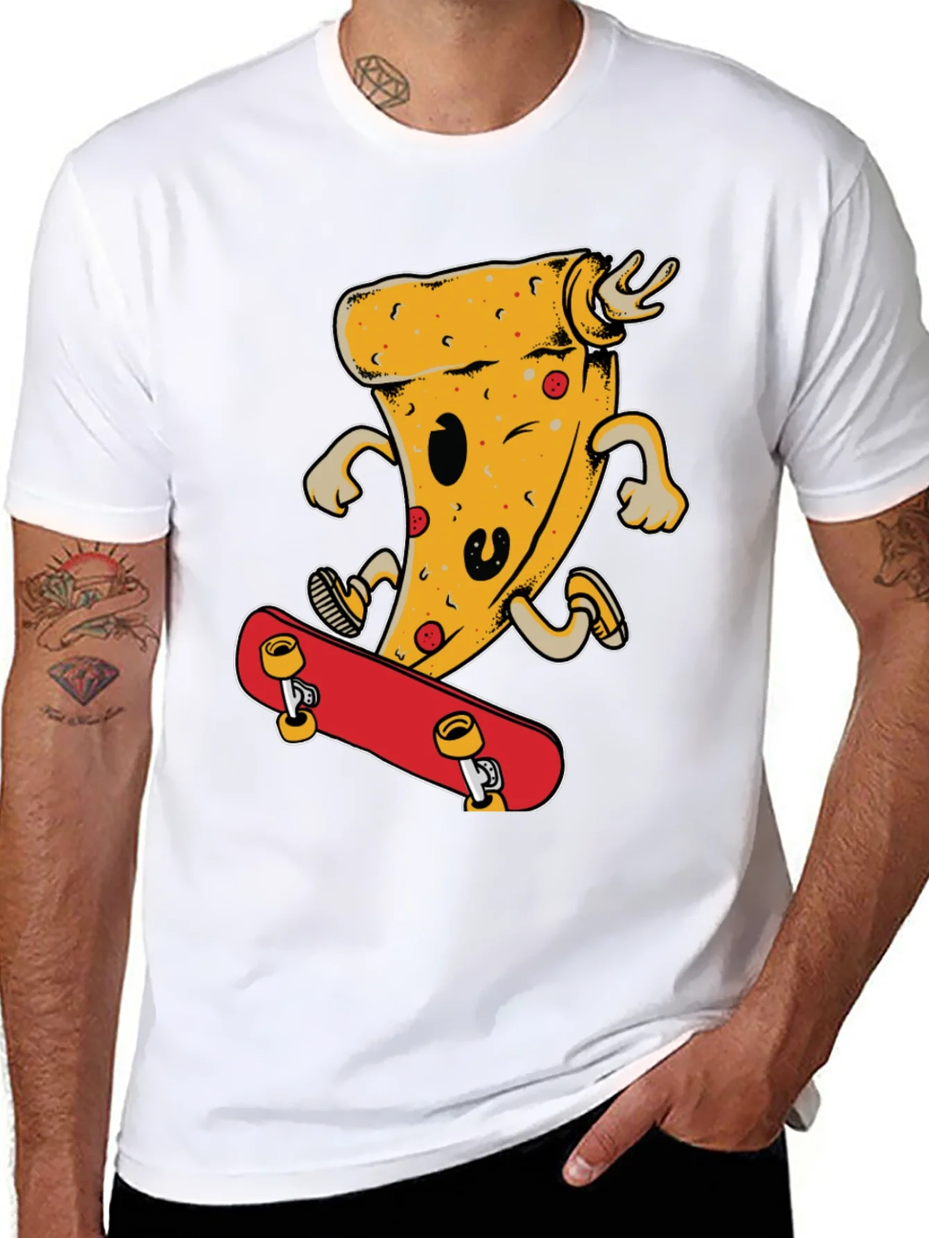 Pizza Skateboard T-Shirt - Fun & Stylish
