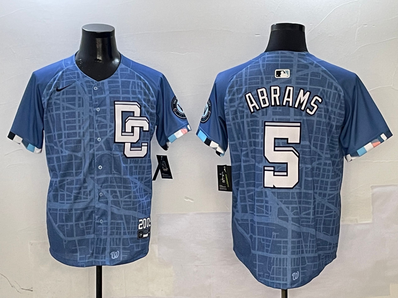 Men's Washington Nationals CJ Abrams Blue 2025 City Connect Limited Player Jersey