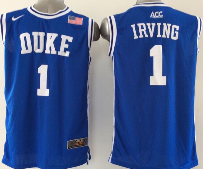 Men's Duke Blue Devils Kyrie Irving Blue Player Game Jersey