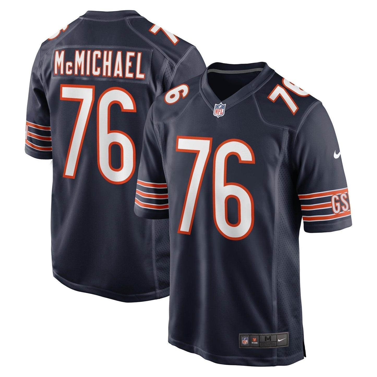 Steve McMichael Chicago Bears   Retired   Game Jersey -  Navy