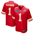 Men's Kansas City Chiefs Jerick McKinnon Red Super Bowl LVII Patch Game Jersey