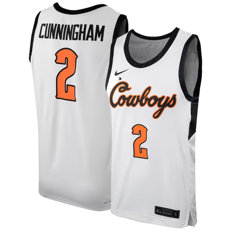 Men's Oklahoma State Cowboys Cade Cunningham White Player Jersey
