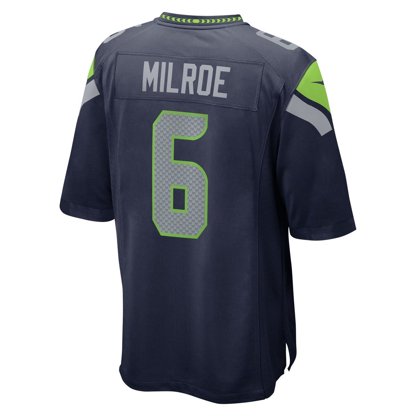 Men's Seattle Seahawks Jalen Milroe  College Navy 2025 NFL Draft Game Jersey