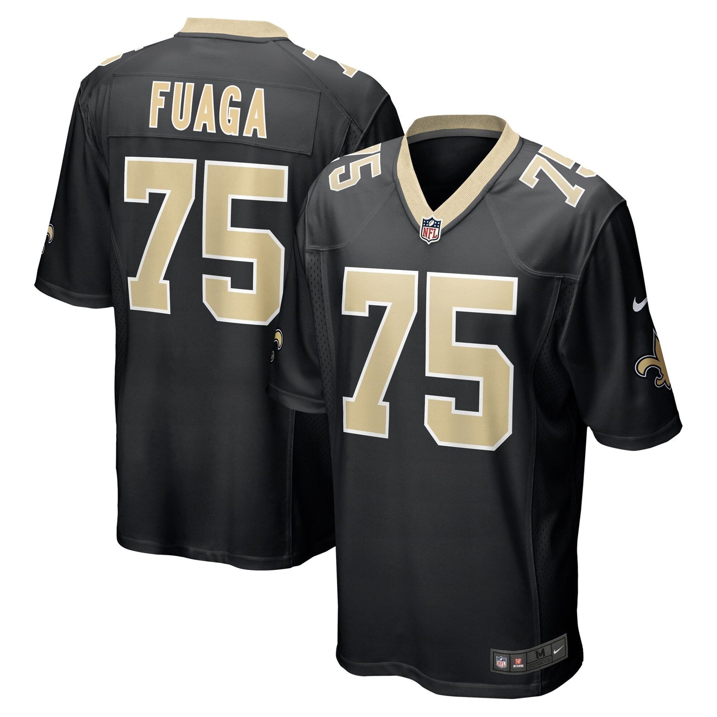 Taliese Fuaga New Orleans Saints  2024 NFL Draft First Round Pick   Game Jersey - Black