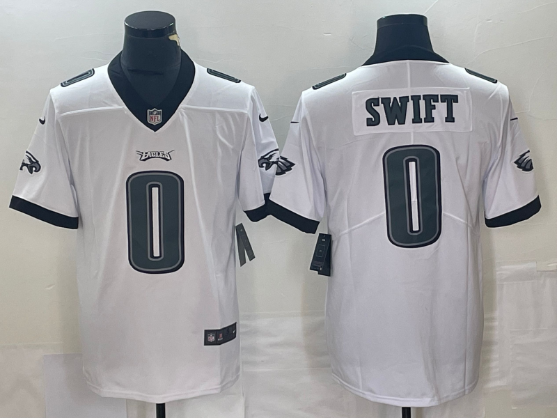 Men's Philadelphia Eagles D'Andre Swift White Game Jersey