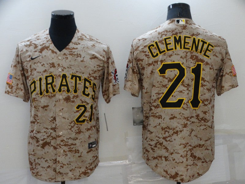 Men's Pittsburgh Pirates Roberto Clemente Camouflage Game Jersey