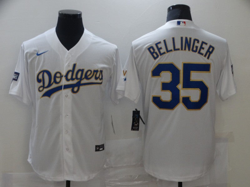 Men's Los Angeles Dodgers Cody Bellinger White Stitched Jersey