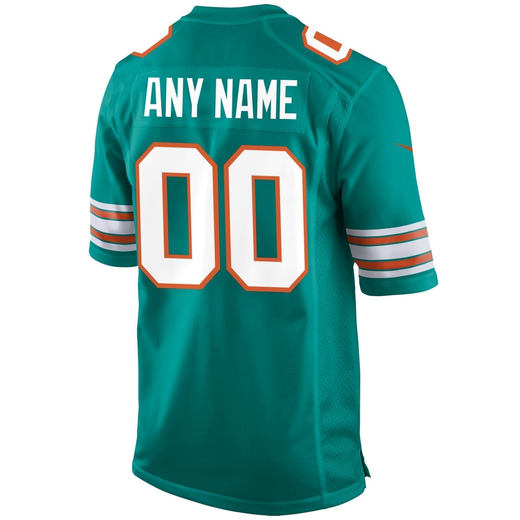 Miami Dolphins  Alternate Custom Game Jersey - Aqua