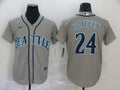 Men's Seattle Mariners Ken Griffey Jr. #24 Gray Replica Baseball Jersey1