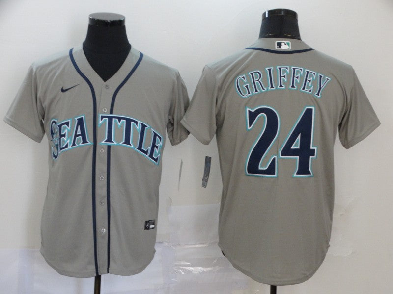 Men's Seattle Mariners Ken Griffey Jr. Gray Replica Baseball Jersey