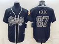 Men's Kansas City Chiefs Travis Kelce Black RFLCTV Limited Jersey Joint Edition