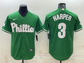 Men's Philadelphia Phillies Bryce Harper Green Replica Player Jersey
