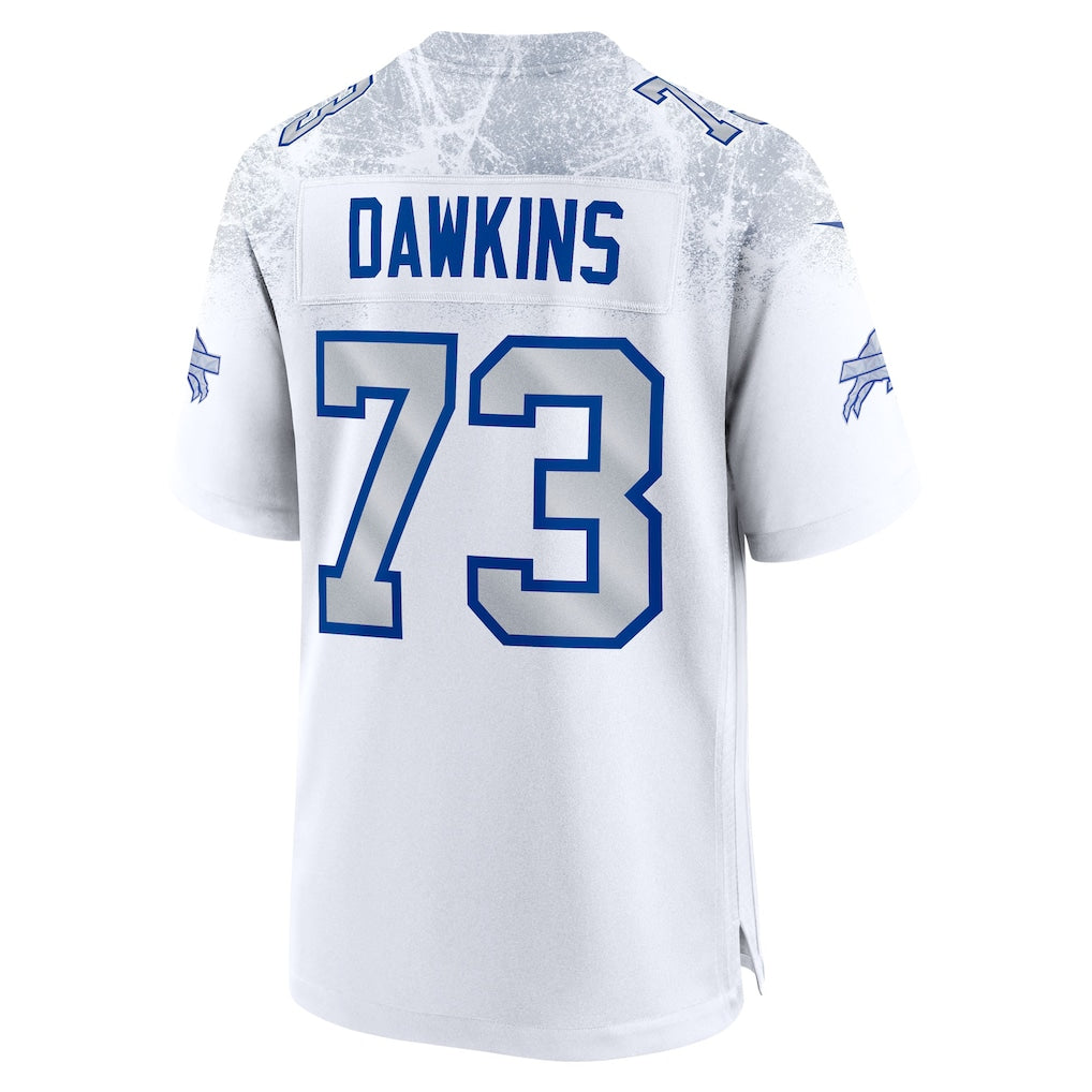 B.Bills #73 Dion Dawkins White 2025 Rivalries Collection Game Jersey