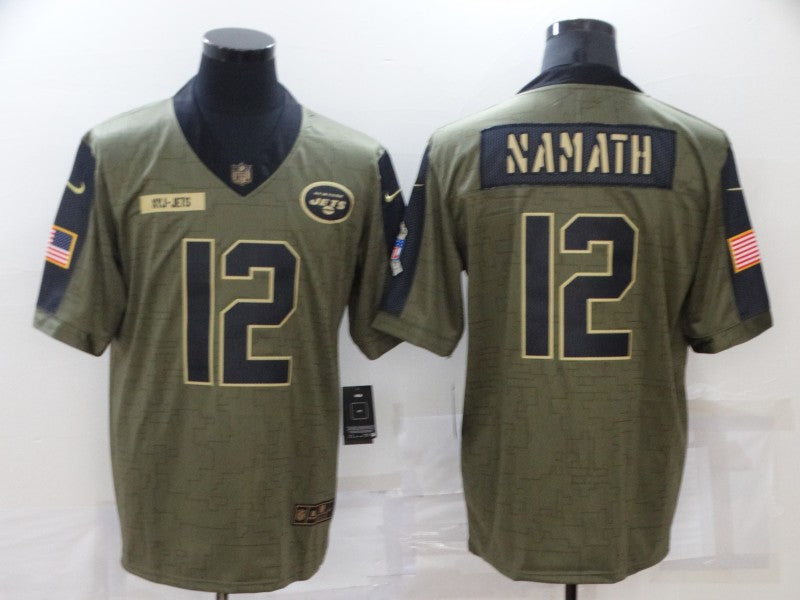 Men's New York Jets Joe Namath Brown Game Jersey