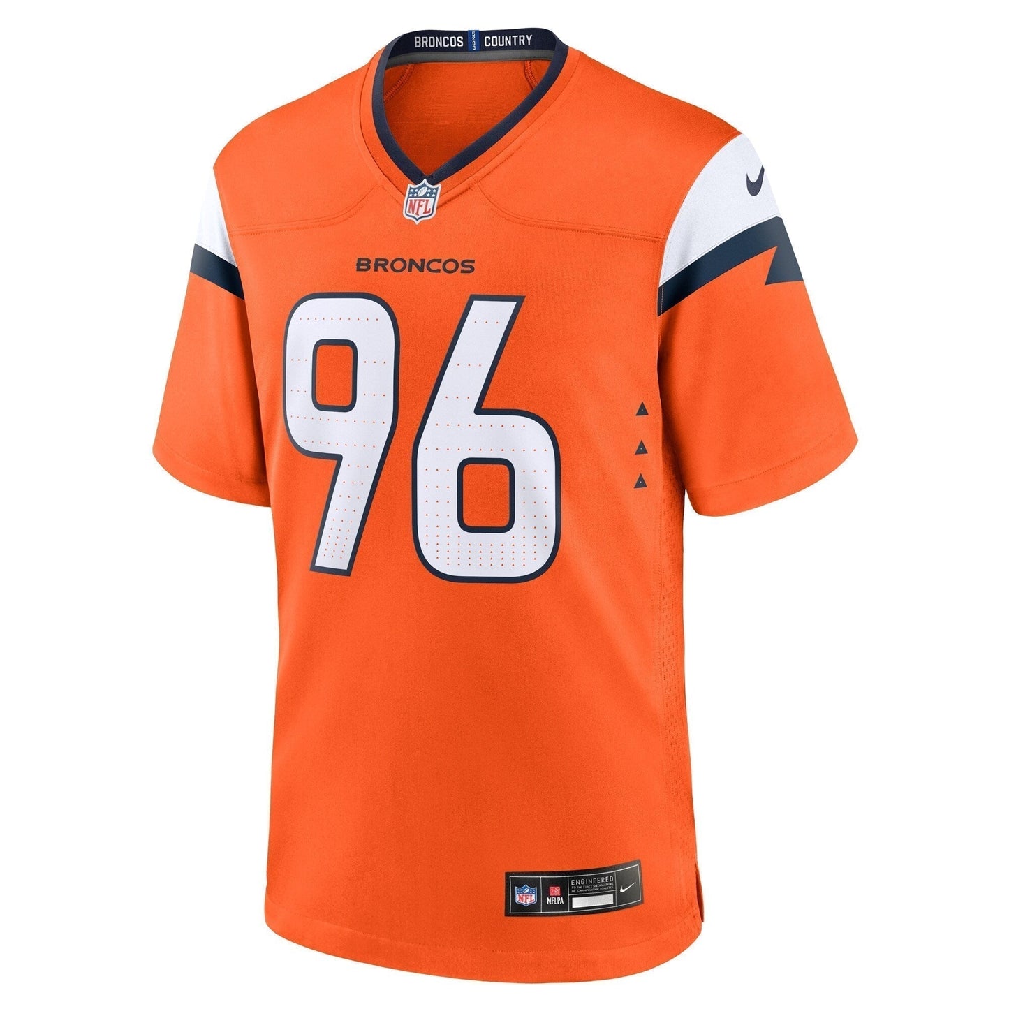 Eyioma Uwazurike Denver Broncos  Team Game Jersey -  Orange