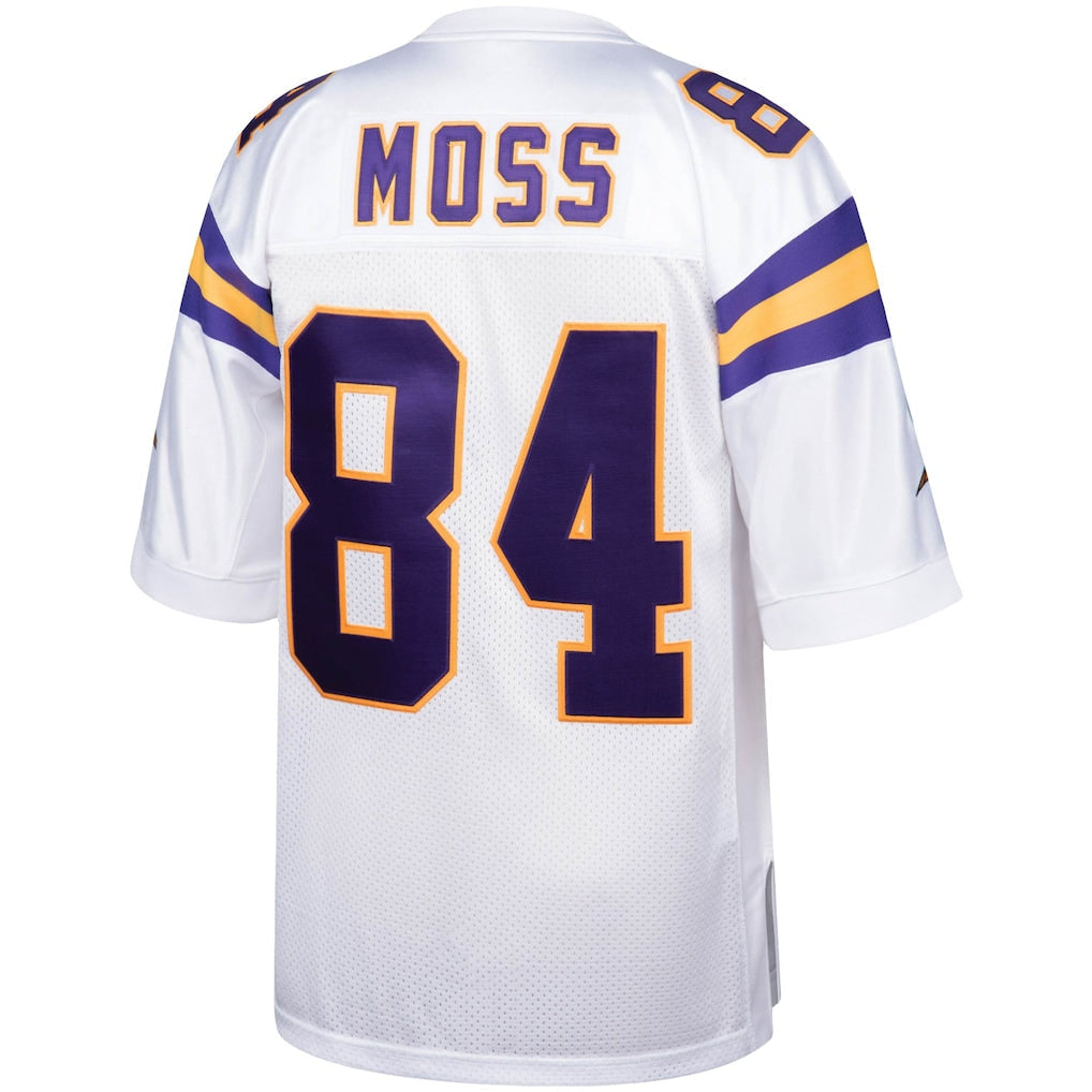 M.Vikings #84 Randy Moss 2000  White Authentic Throwback Retired Player Jersey