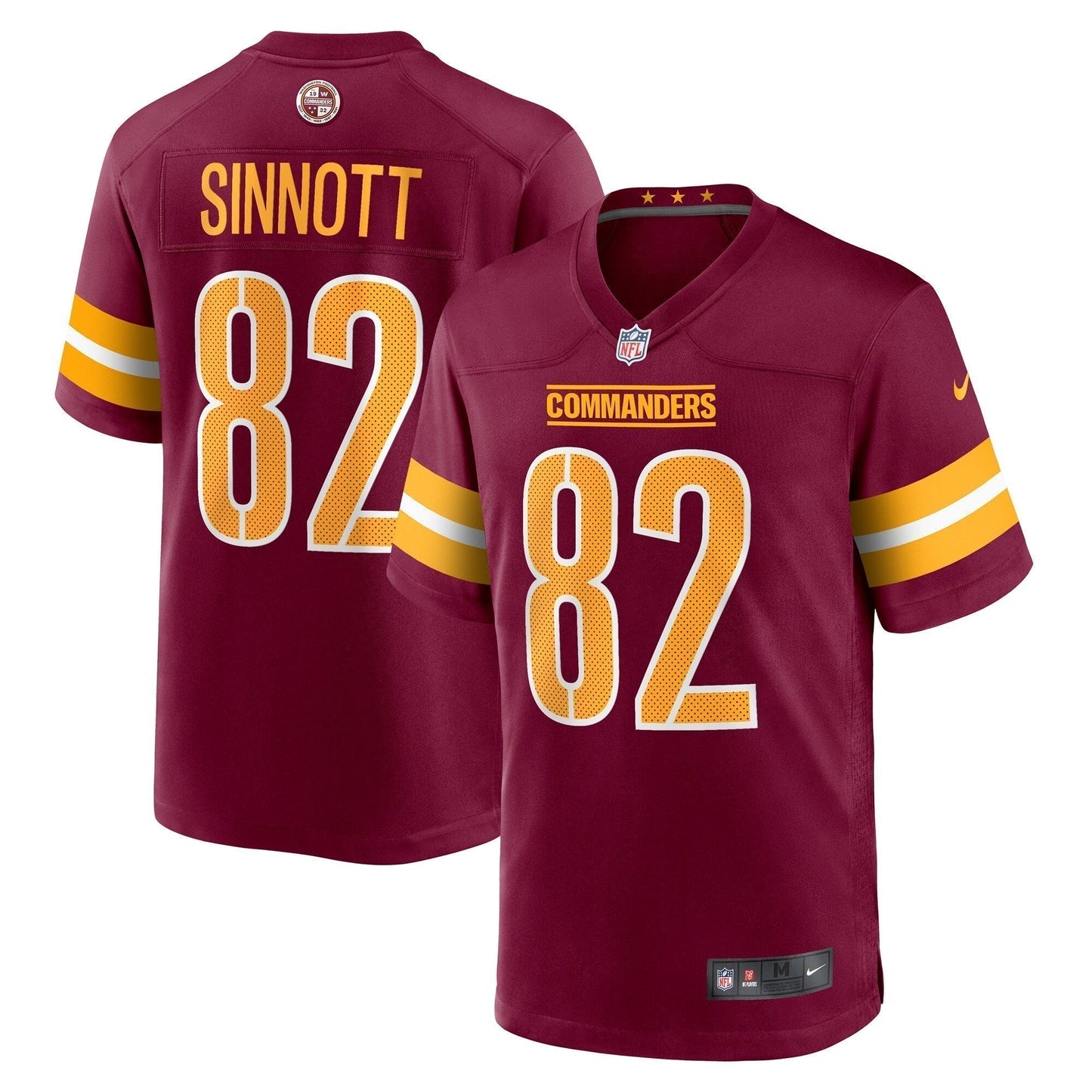 Ben Sinnott Washington Commanders   Game Jersey -  Burgundy
