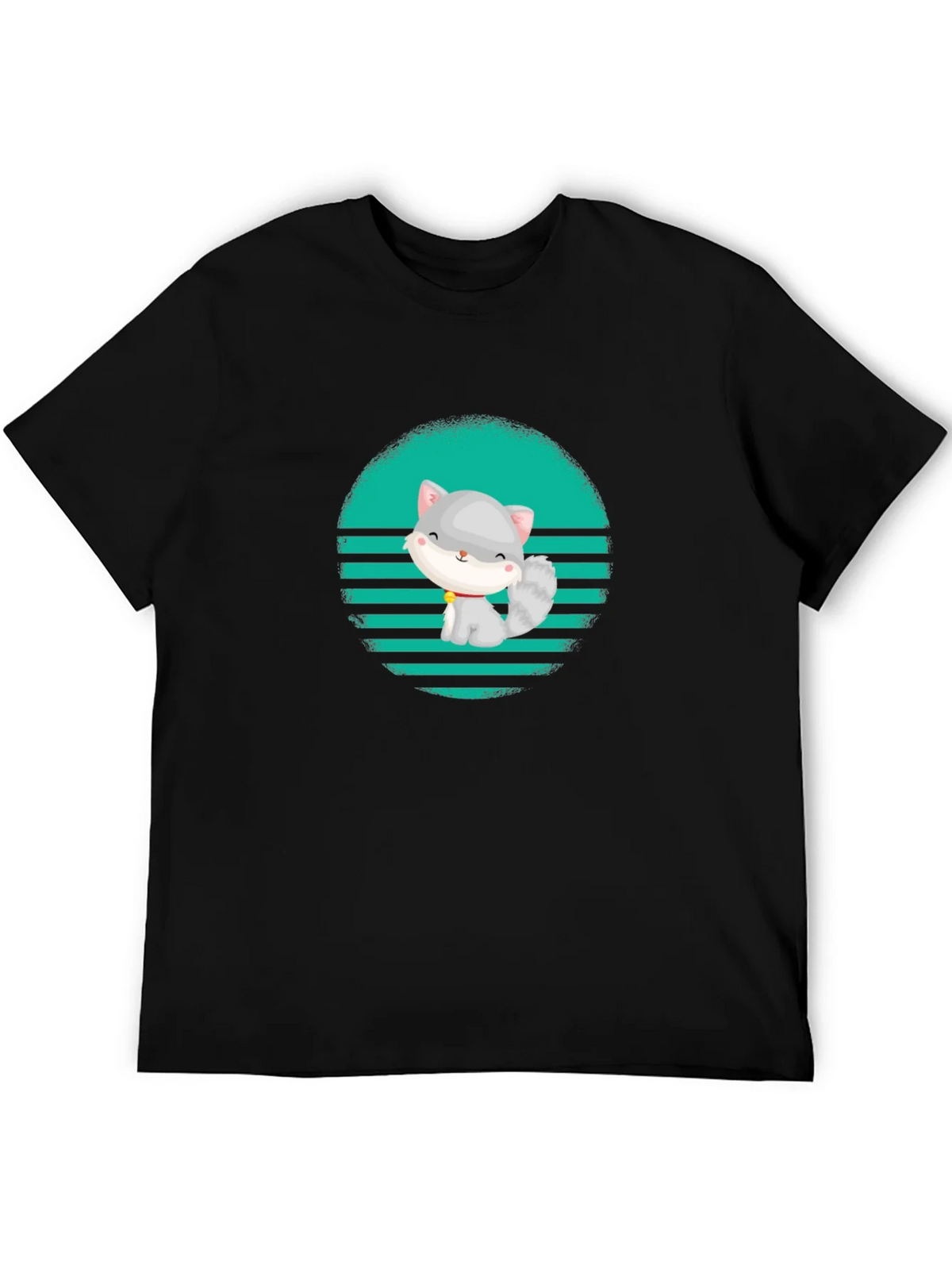 Cute Cat Graphic T-Shirt - Stylish Mens Tee