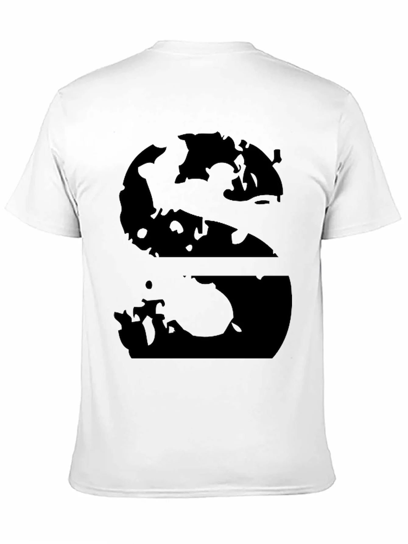 Abstract S Graphic Black T-Shirt