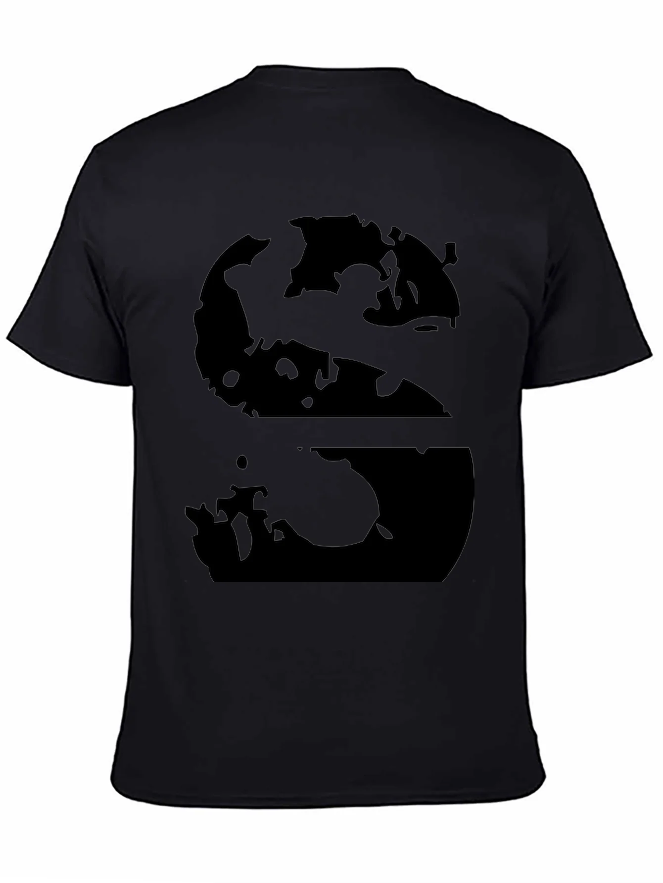 Abstract S Graphic Black T-Shirt
