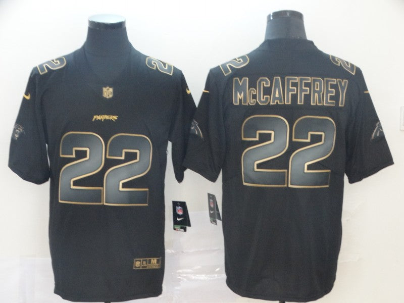 Men's Carolina Panthers Christian McCaffrey #22 Black Player Game Jersey1