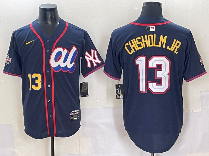 Men's American League Jazz Chisholm Jr. #13 Navy 2025 All-Star Edition Limited Player Jersey