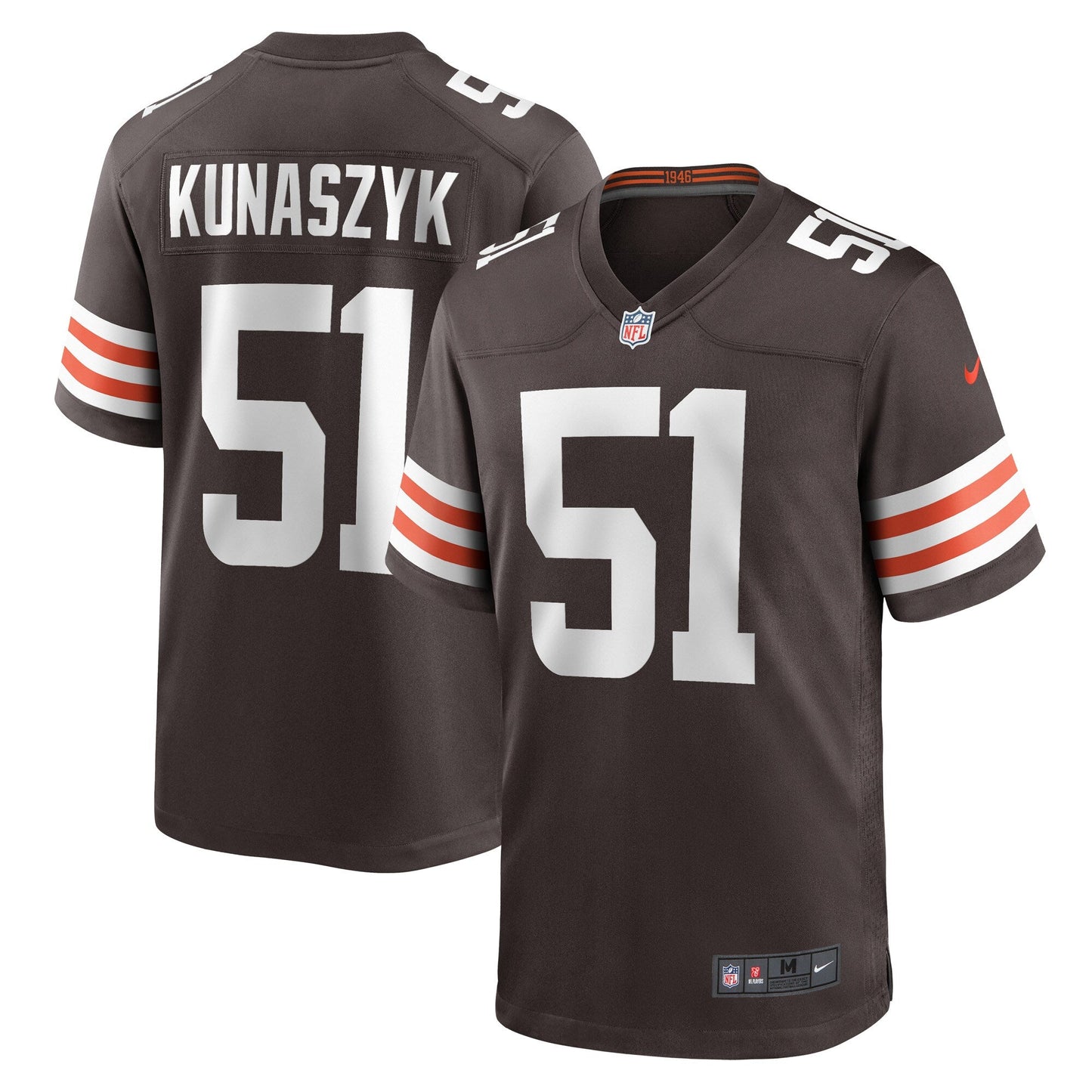 Jordan Kunaszyk Cleveland Browns  Game   Jersey - Brown