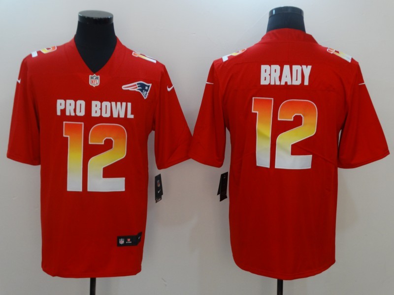 Men's New England Patriots Tom Brady #12 Red Game Player Jersey1