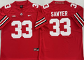 Men's Ohio State Buckeyes Jack Sawyer #33 Red Player Game Jersey