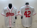 Men's San Francisco 49ers Ronnie Lott White Game Jersey Joint Edition